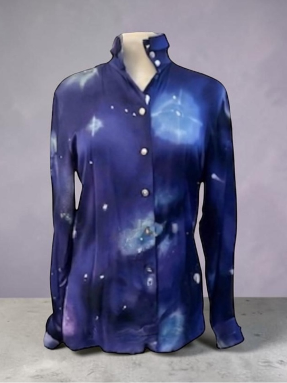 ESCADA MARGARETHA LEY Silk Galaxy blouse Size 34